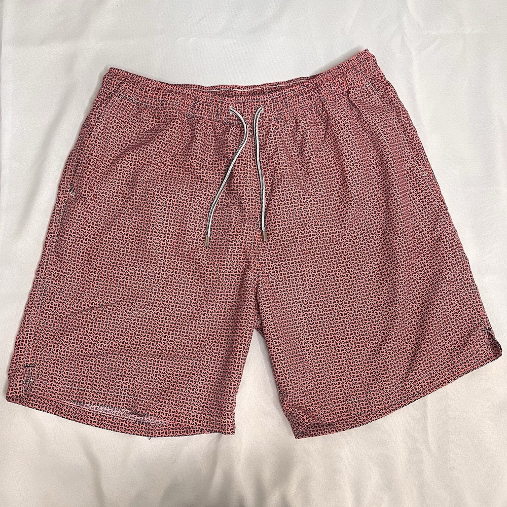 Peter Millar‎ XL Micro Paisley Swim Trunks Shorts Beach Pool Golf Preppy Salmon